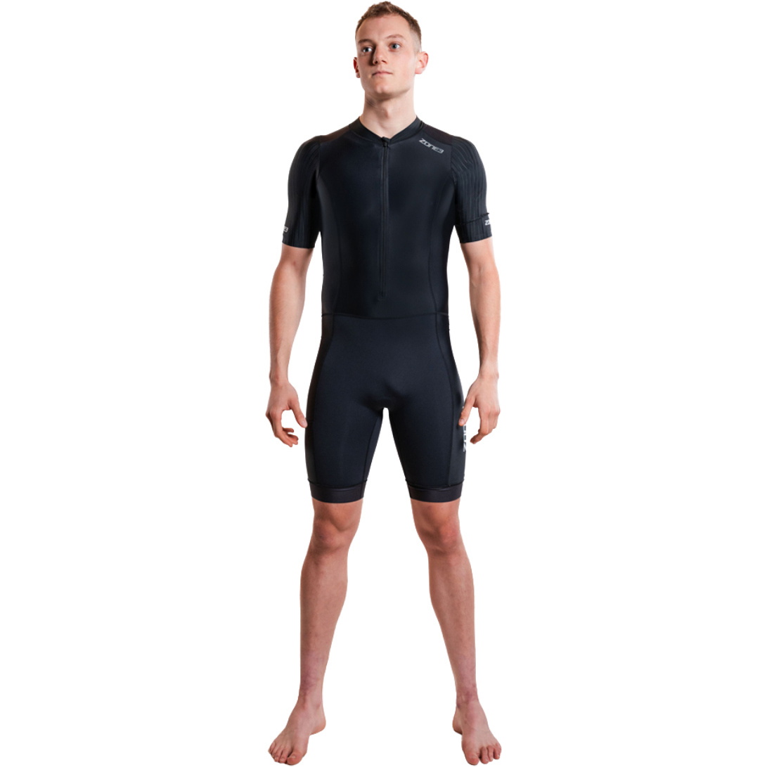 2026 ZONE3 Mens Activate+ Short Sleeve Trisuit TS26MACTP101 - Black